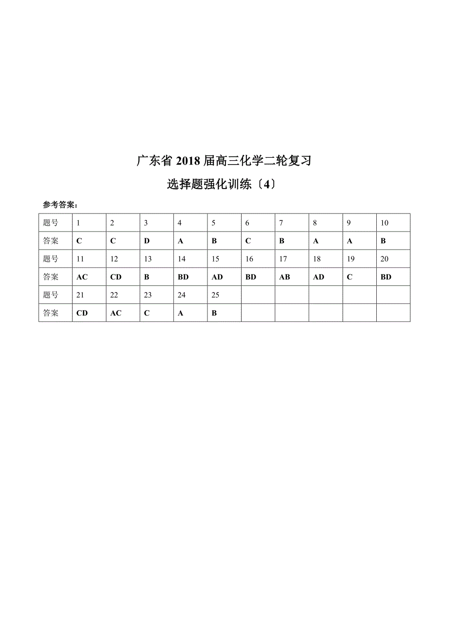 2020届高三化学二轮复习：选择题强化训练.doc_第5页