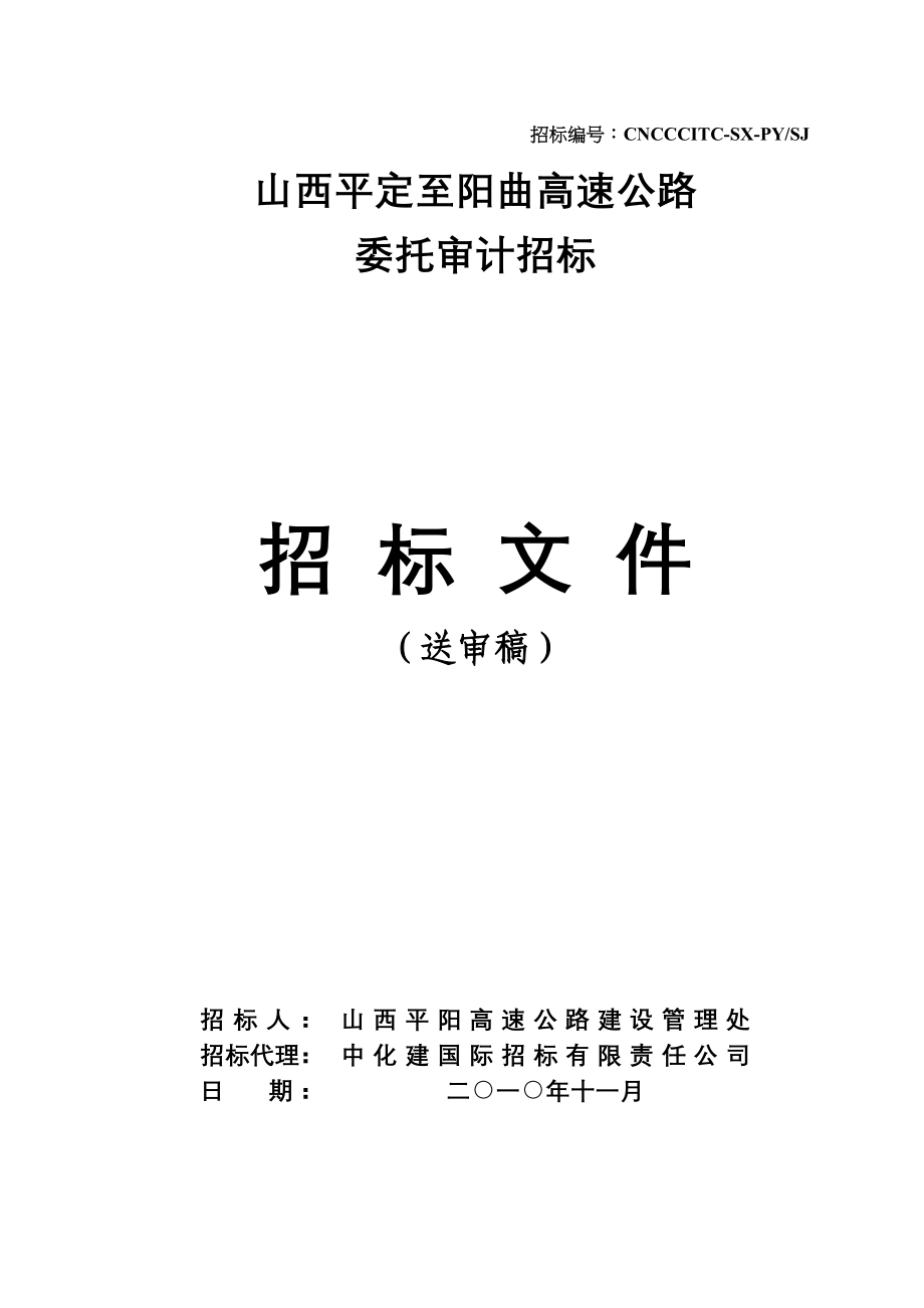 审计招标范本（天选打工人）.docx_第1页