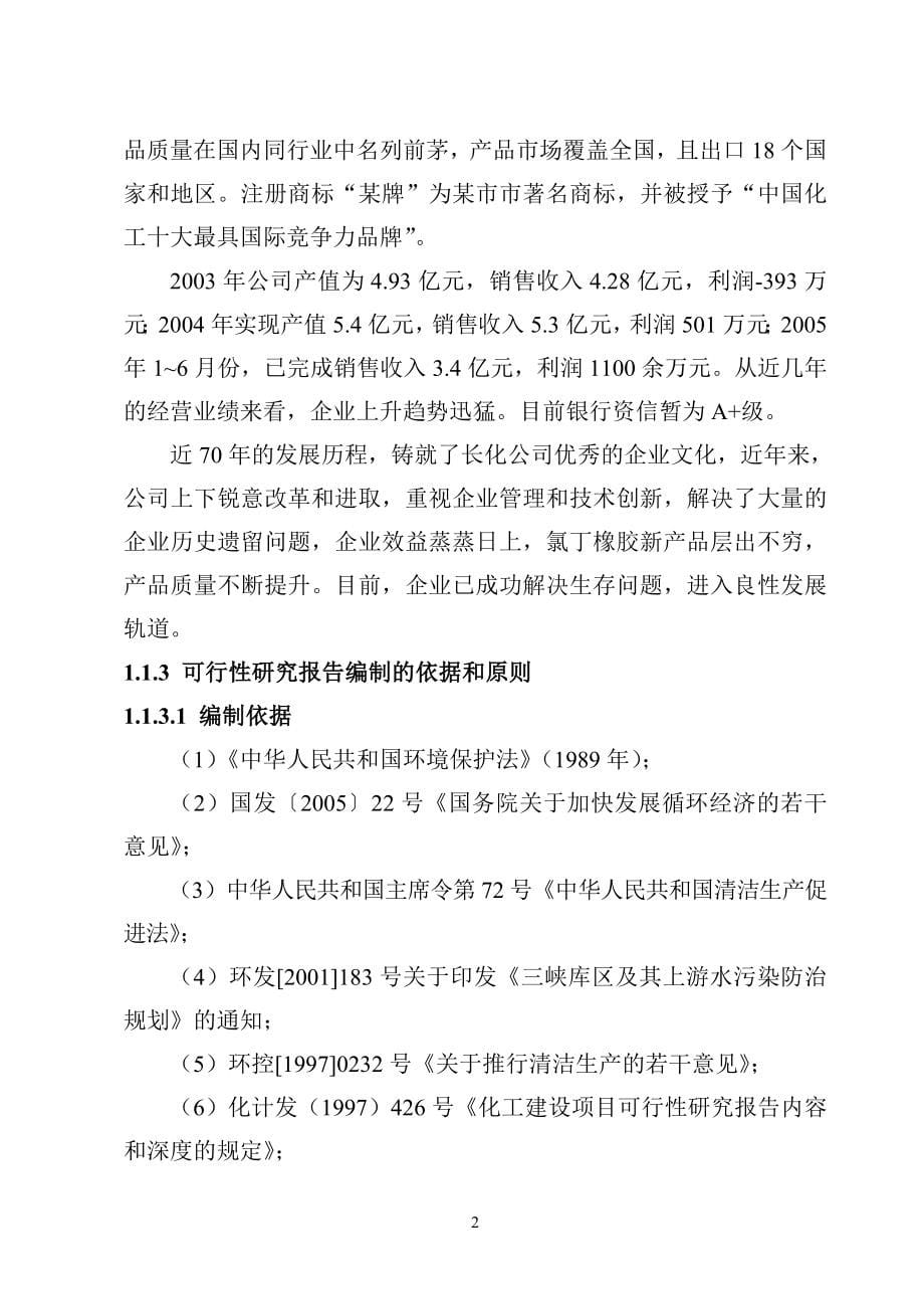 氯丁橡胶生产工艺循环经济改造项目申请立项可行性研究报告(优秀可行性研究报告102页).doc_第5页