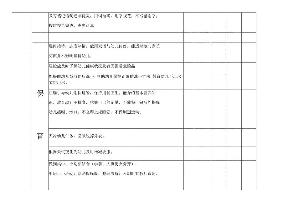 幼儿园教师考核表_第4页