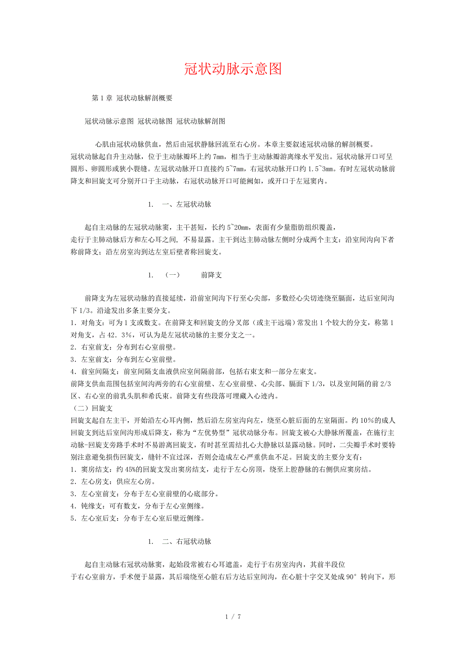 冠状动脉示意图_第1页
