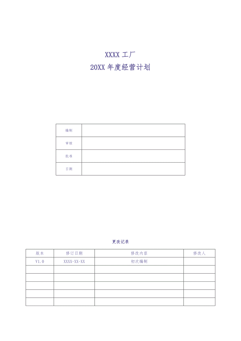 01-【经营计划】-11-汽车工厂年度经营计划（天选打工人）.docx_第1页