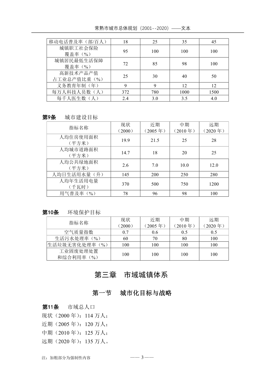 常熟市城市总体规划(2001--2020)_第3页