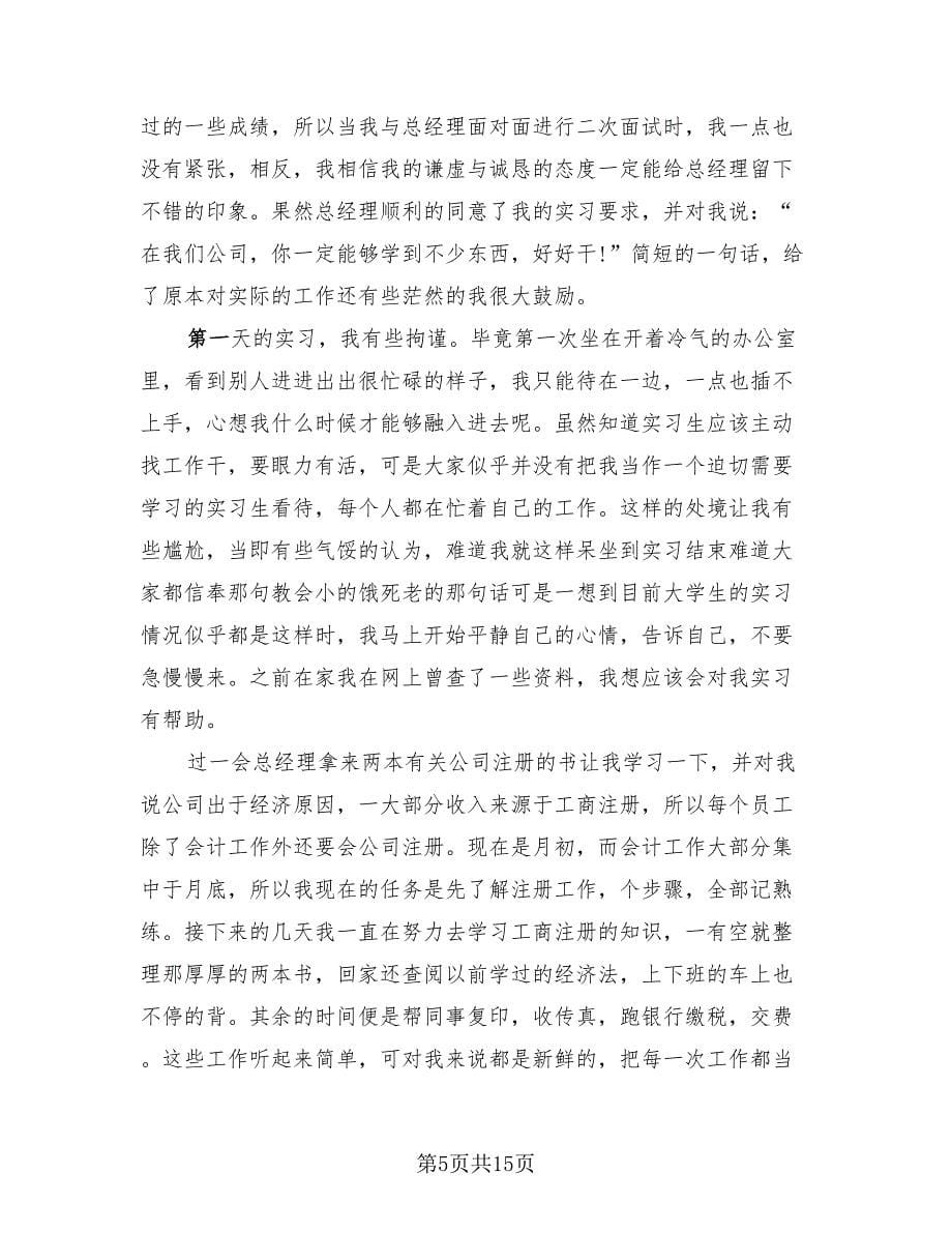 2023年寒假大学生会计实习总结.doc_第5页