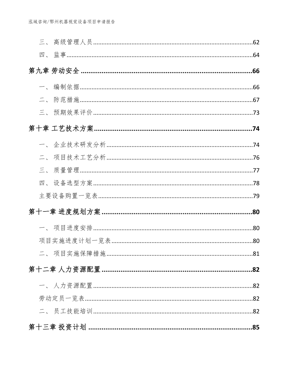 鄂州机器视觉设备项目申请报告（范文参考）_第4页