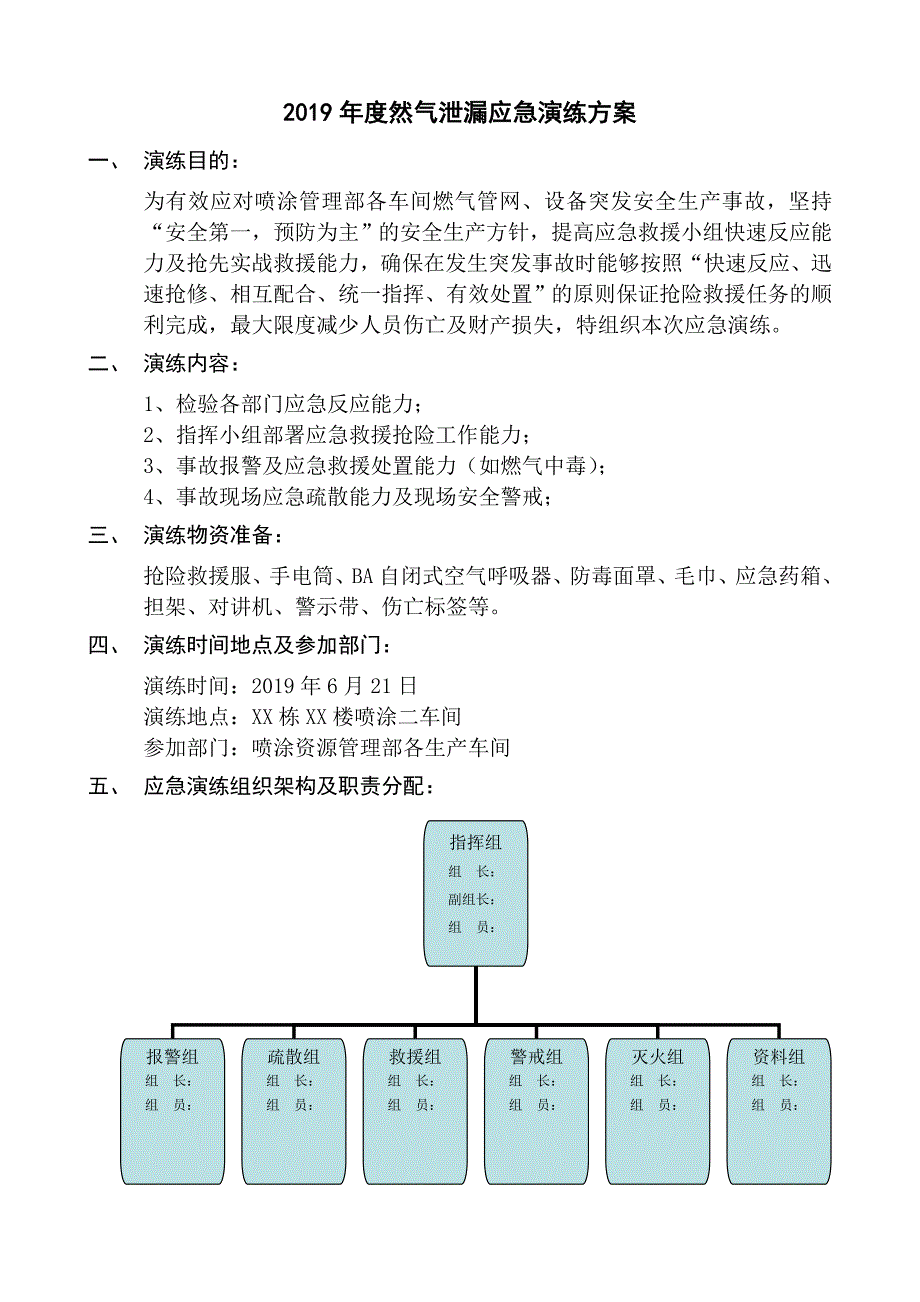 天然气泄漏应急演练方案_第2页