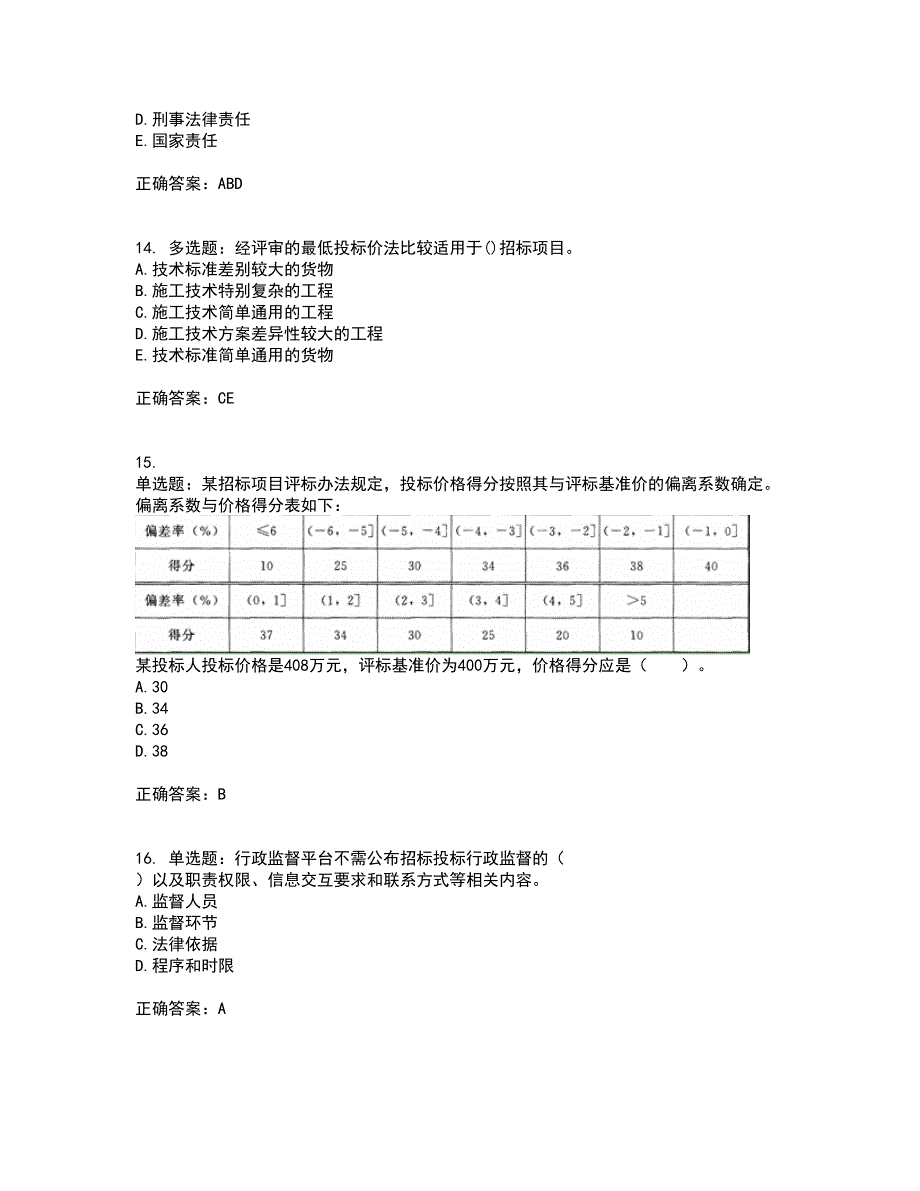 招标师《招标采购专业实务》考试历年真题汇总含答案参考48_第4页