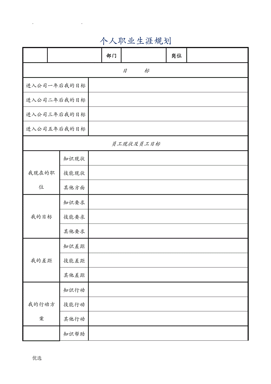 个人职业生涯规划5年_第1页