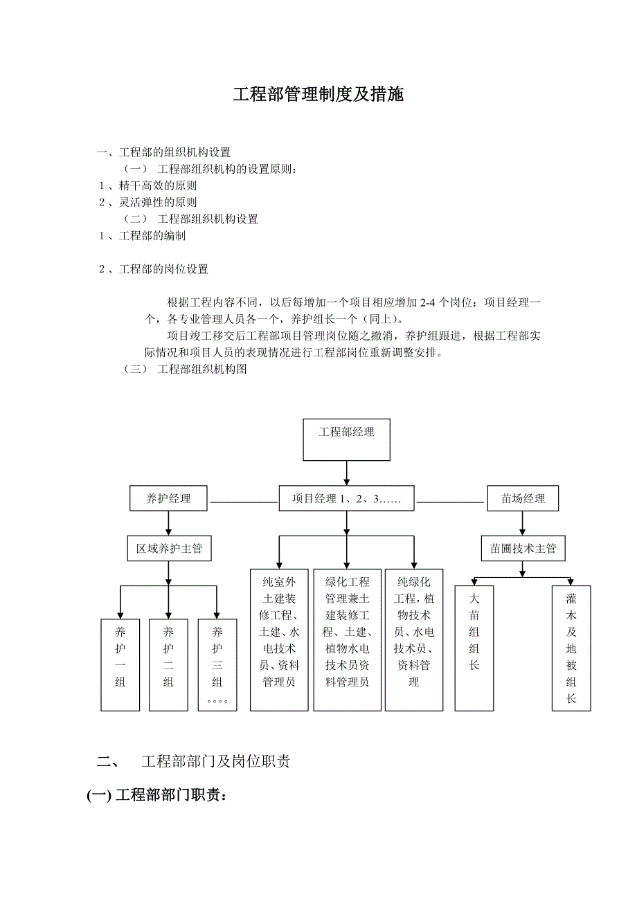 工程部组织架构及流程_第1页