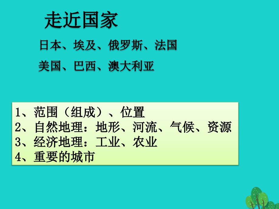 七年级地理下册 第八章 走近国家复习课件 湘教版.ppt_第1页