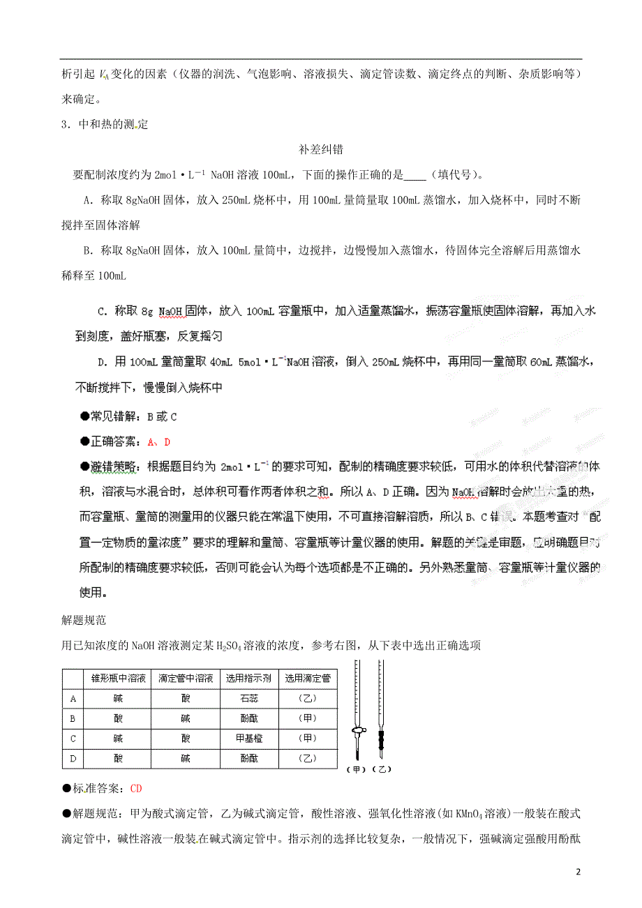 江苏省栟茶中学高三化学考前赢分30天第23天_第2页