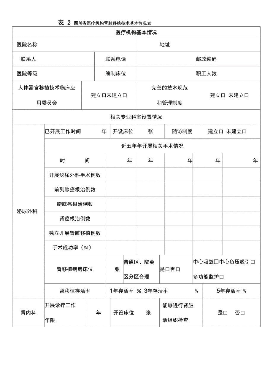 器官移植申请书_第5页