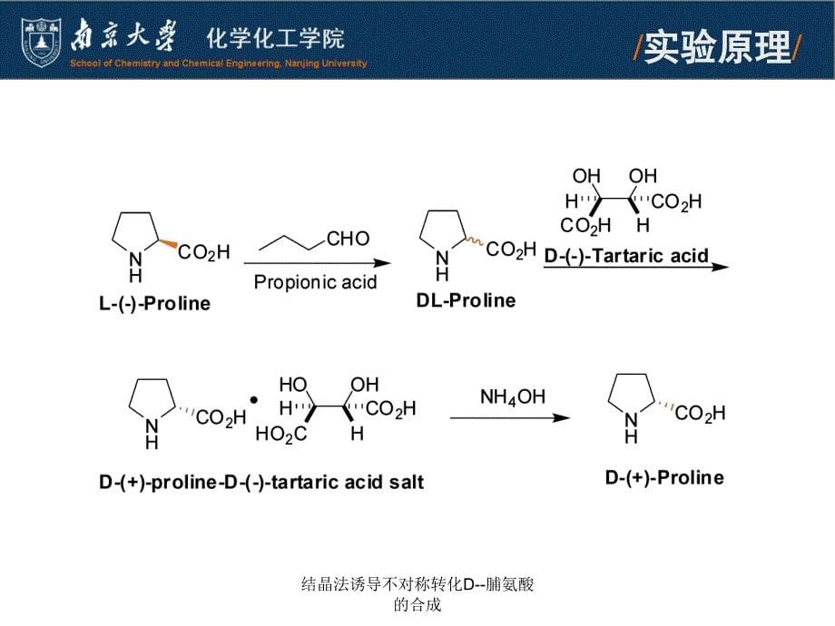 结晶法诱导不对称转化D脯氨酸的合成课件_第5页