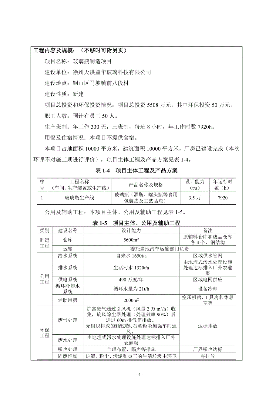 玻璃瓶制造项目立项环境评估报告表.doc_第4页