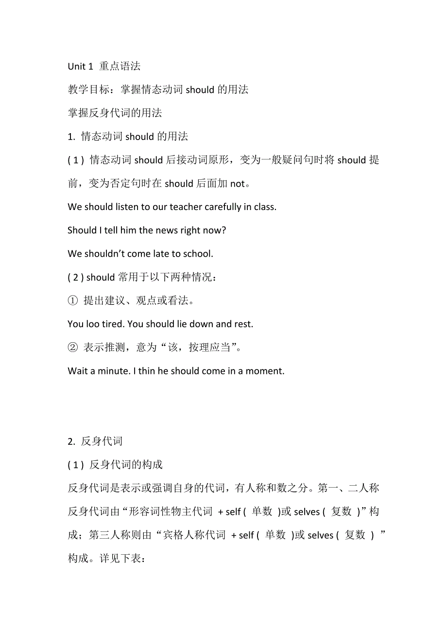 初二英语下册：unit 1-5 单元语法归纳.docx_第1页