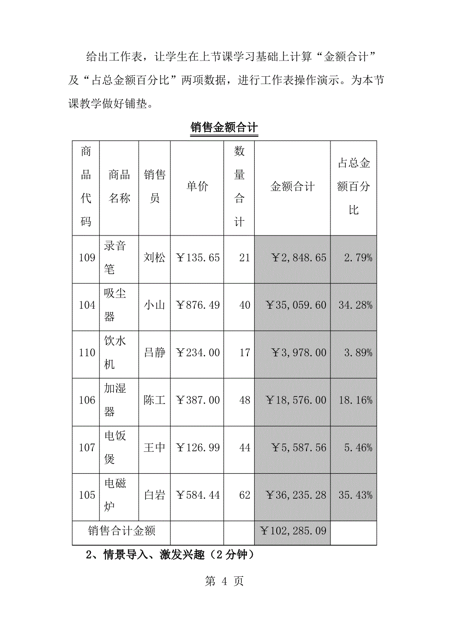 制作数据图表说课稿_第4页