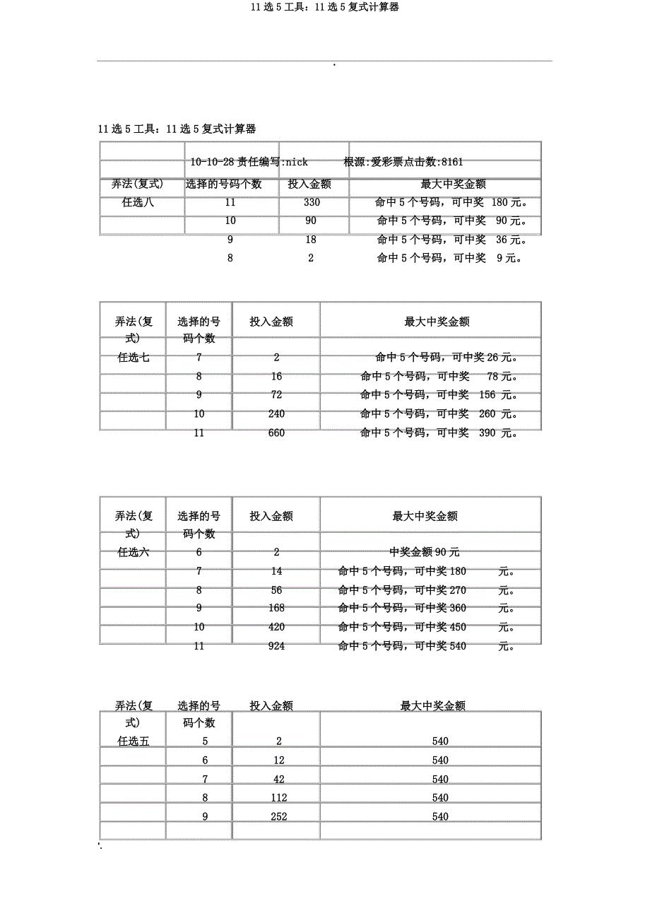 11选5工具11选5复式计算器.docx_第1页