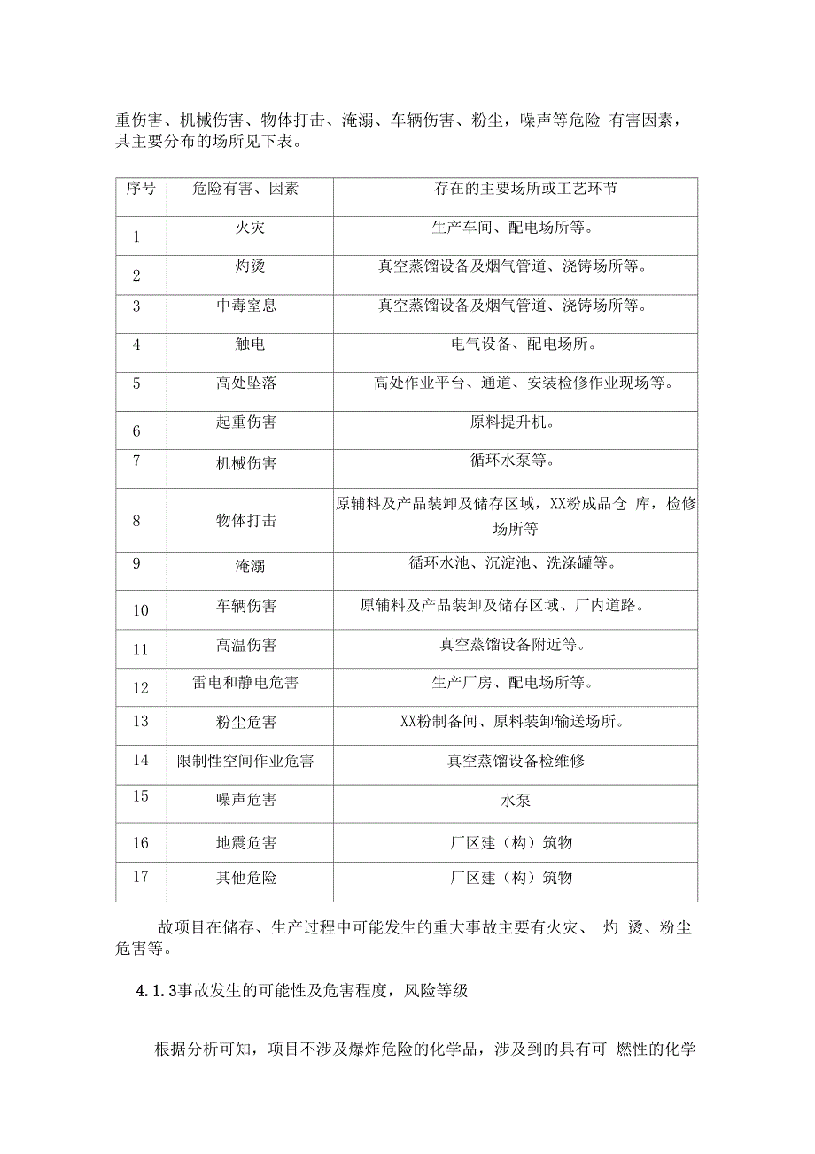 XX公司事故风险评估和应急资源调查报告_第3页