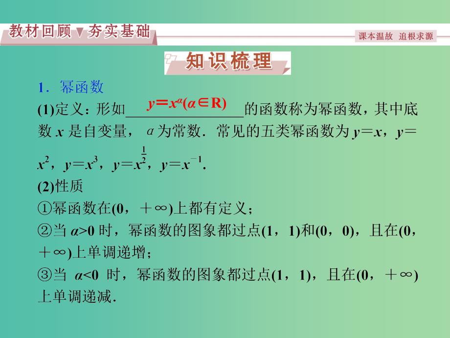 高考数学一轮复习第2章基本初等函数导数及其应用第5讲二次函数与幂函数课件理北师大版.ppt_第2页