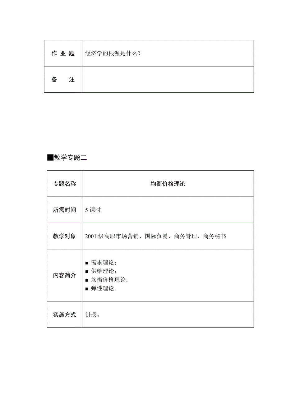 经济学原理授课计划_第4页