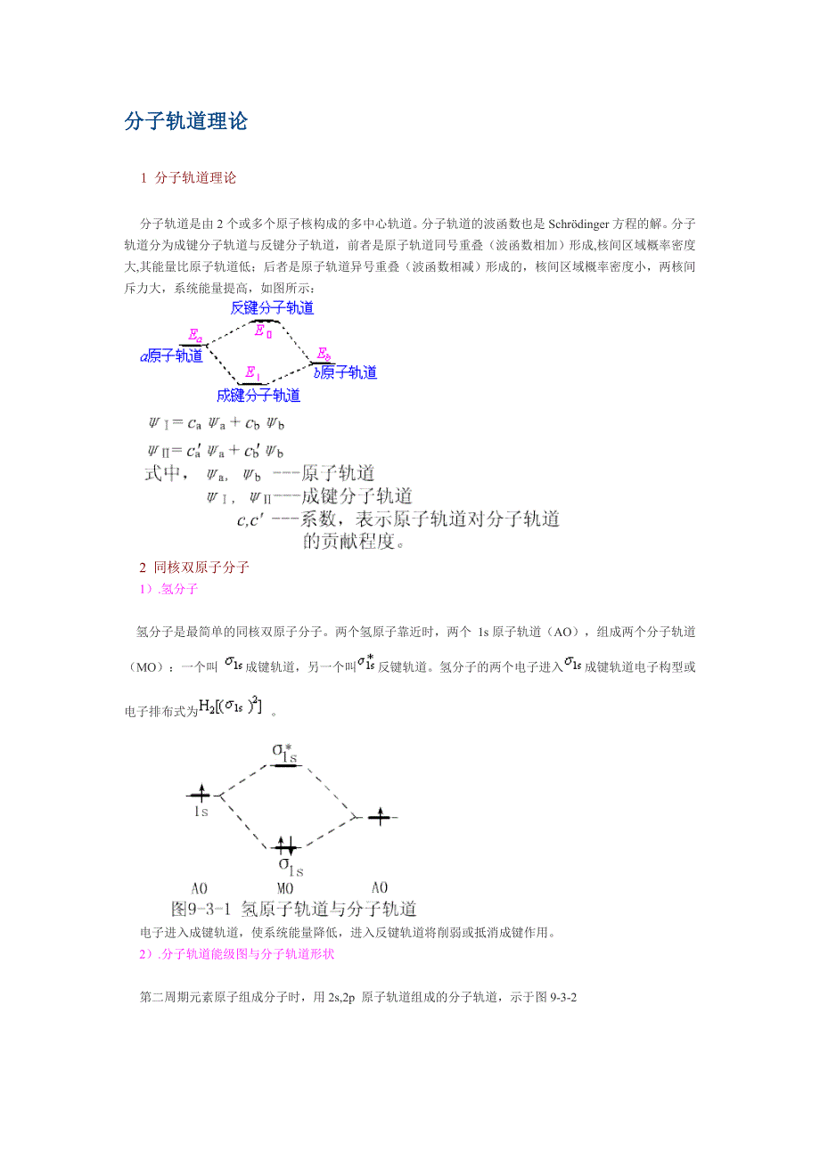 分子轨道理论解释_第1页