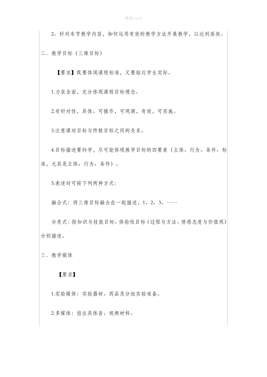 教学设计基本内容及要求_第2页