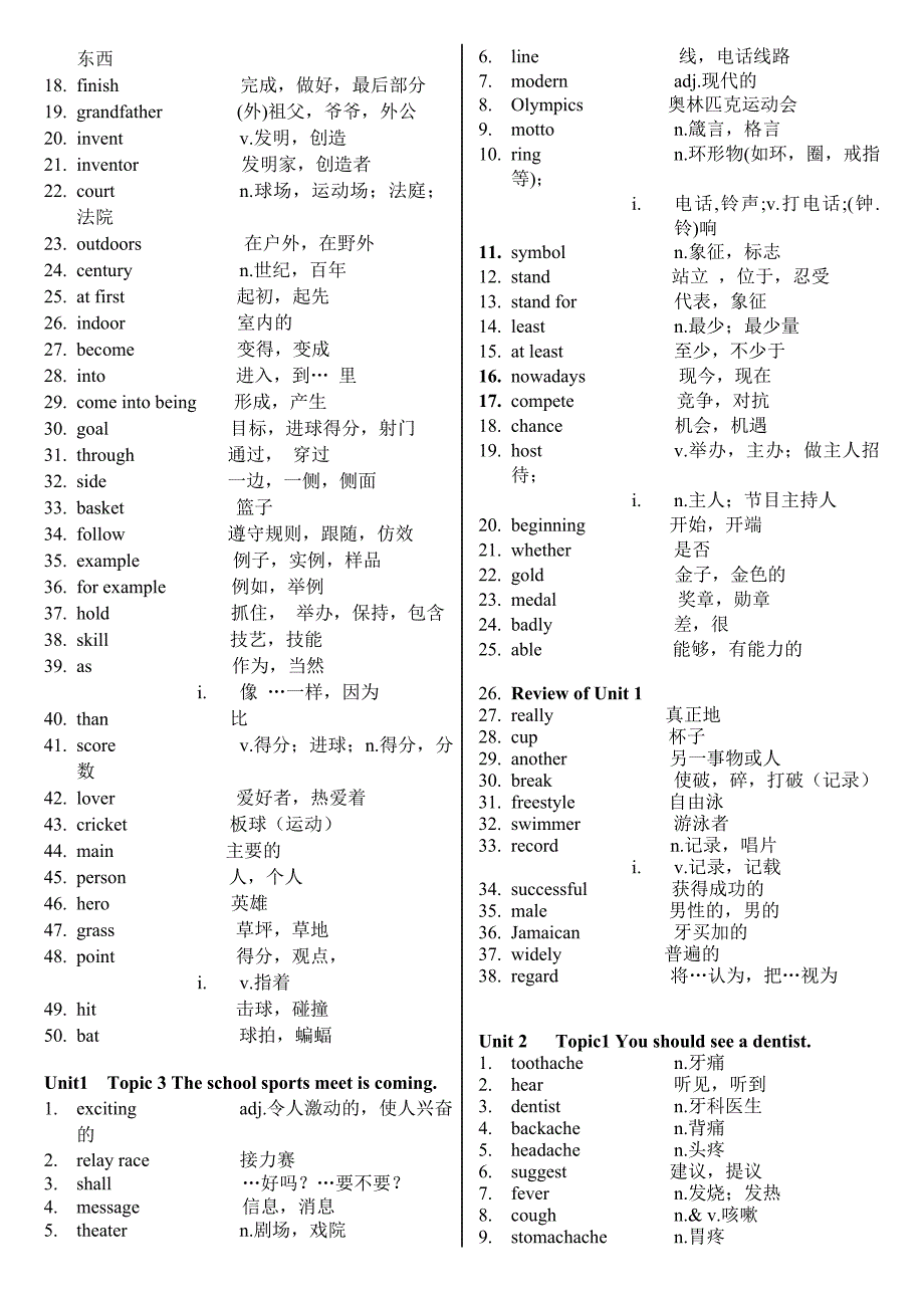 2013仁爱英语八年级上册单词表标准版_第2页