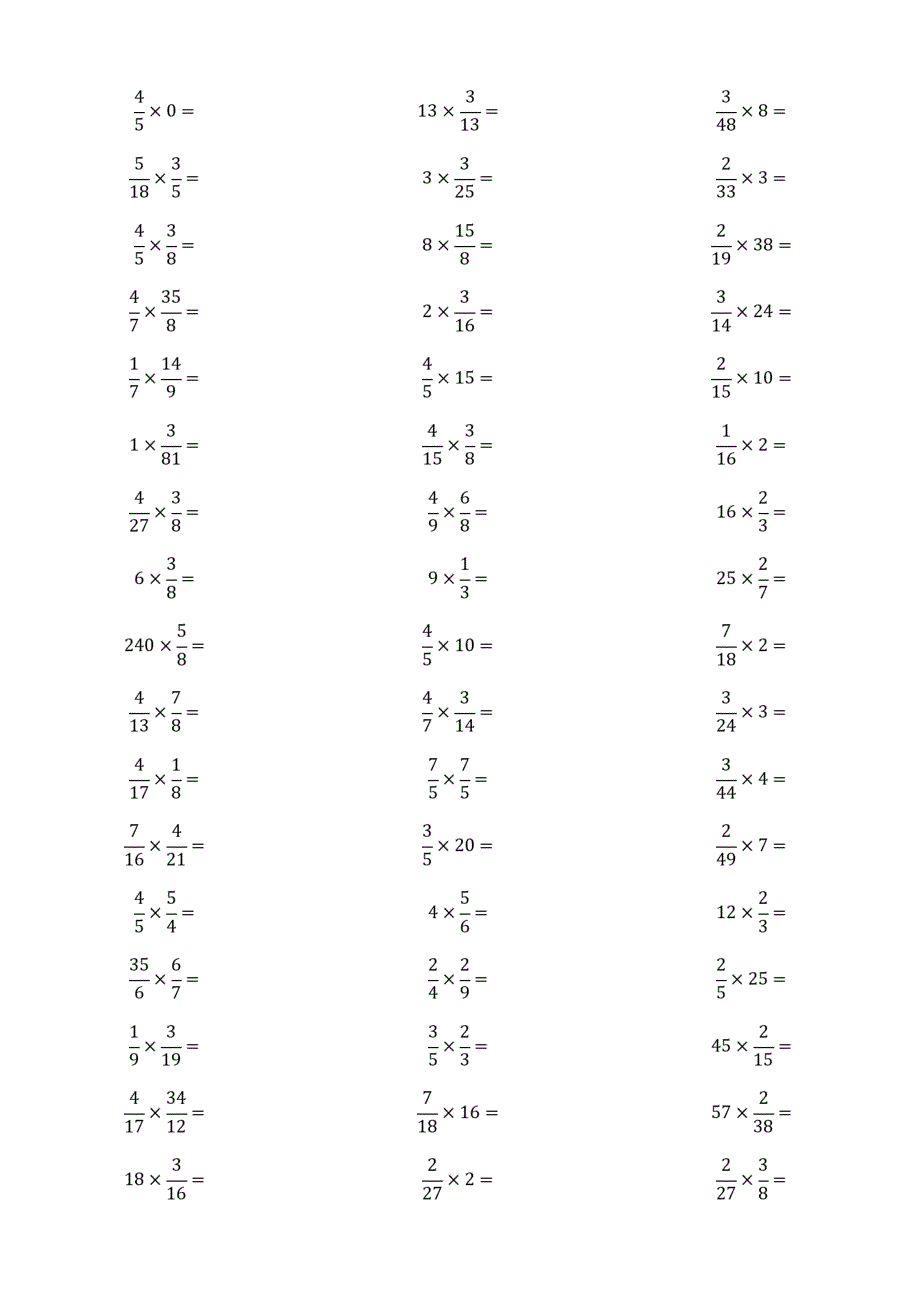 六年级分数乘法口算题卡_第3页