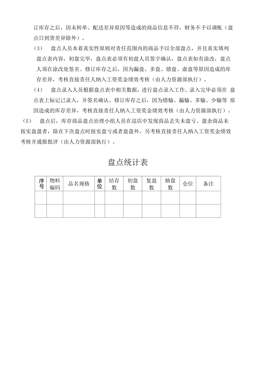 库存盘点工作制度仓库盘点流程与要求库存盘点罚则_第4页