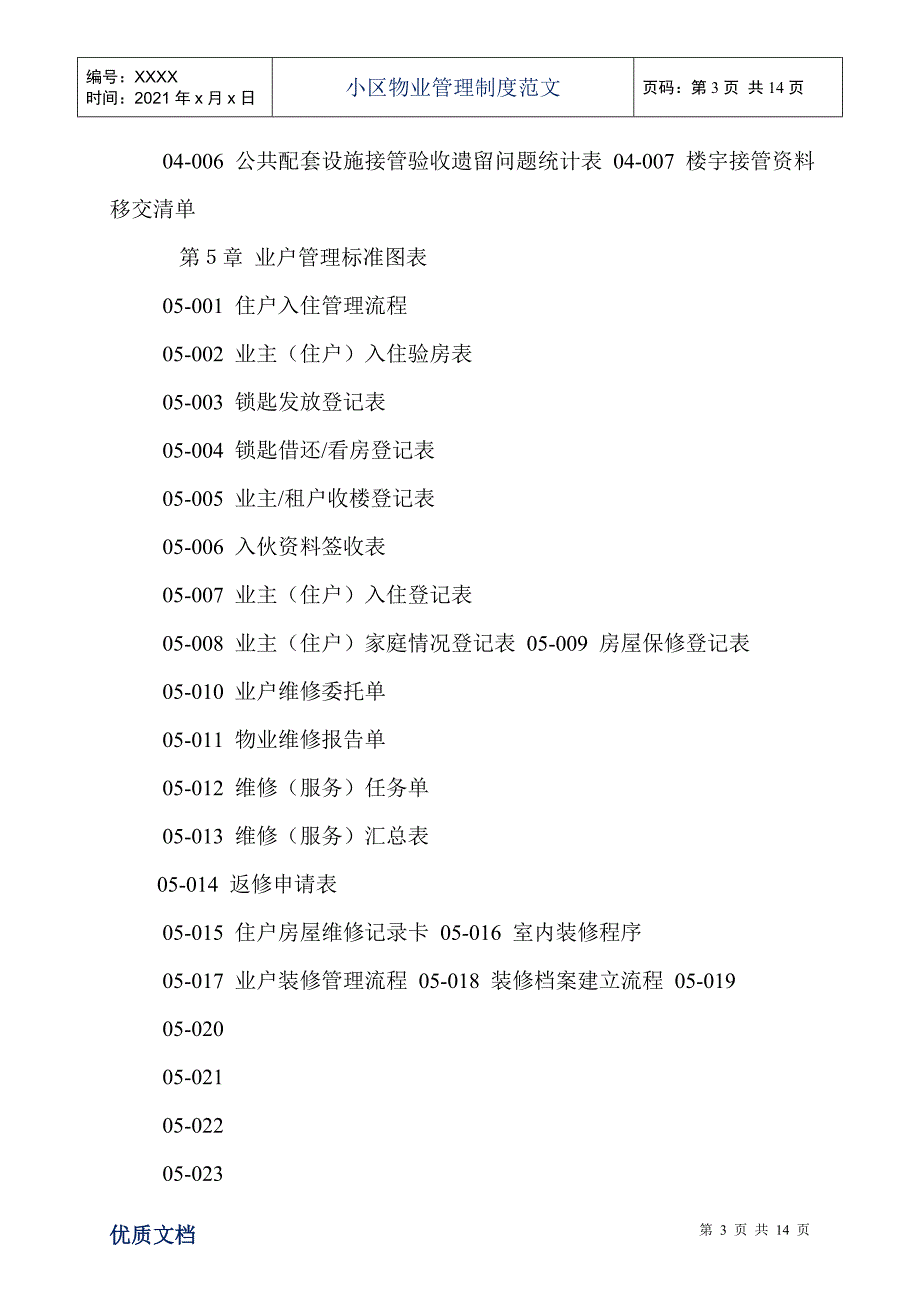 小区物业管理制度范文_第3页