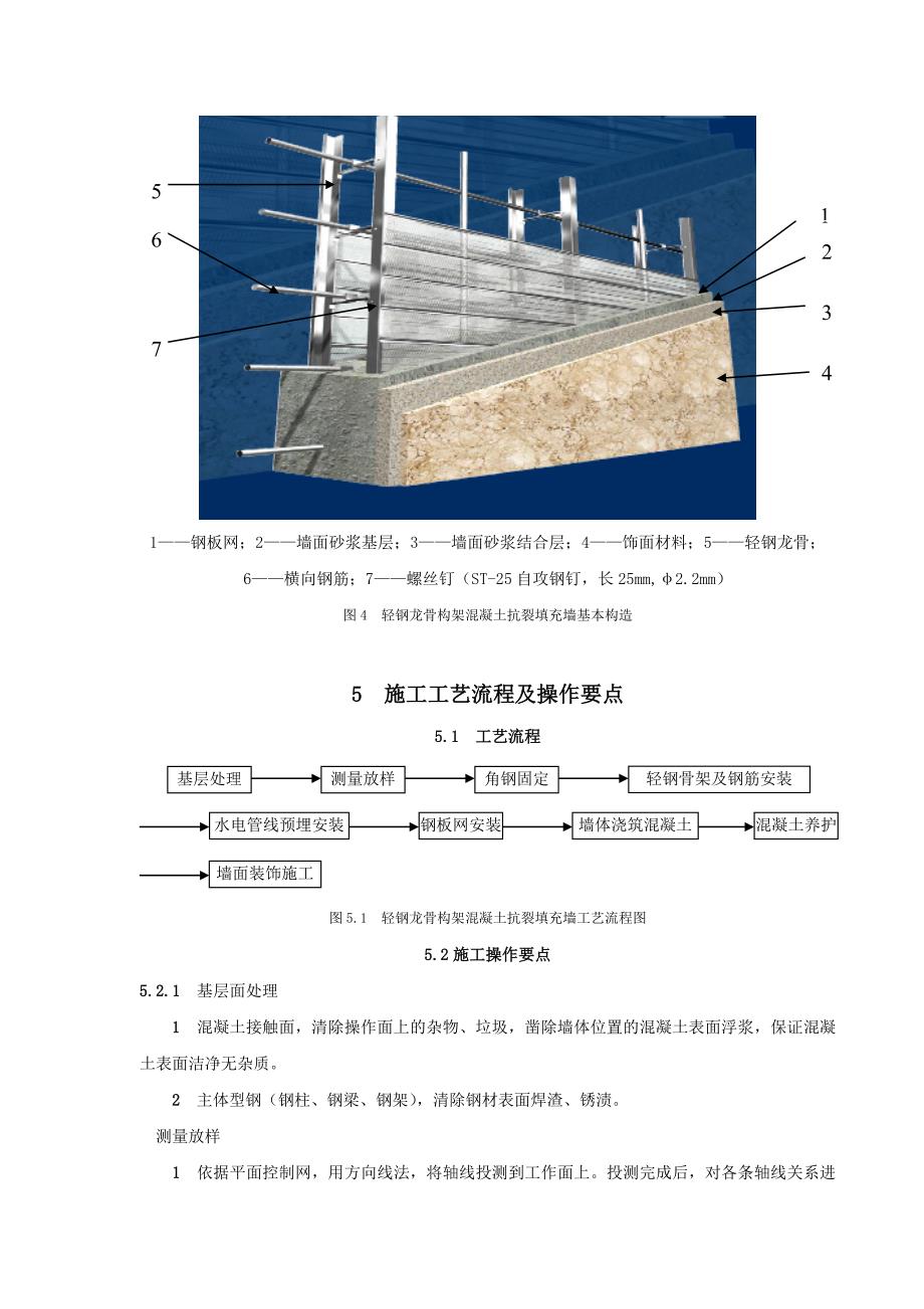 轻钢龙骨构架混凝土抗裂填充墙施工工法_第2页