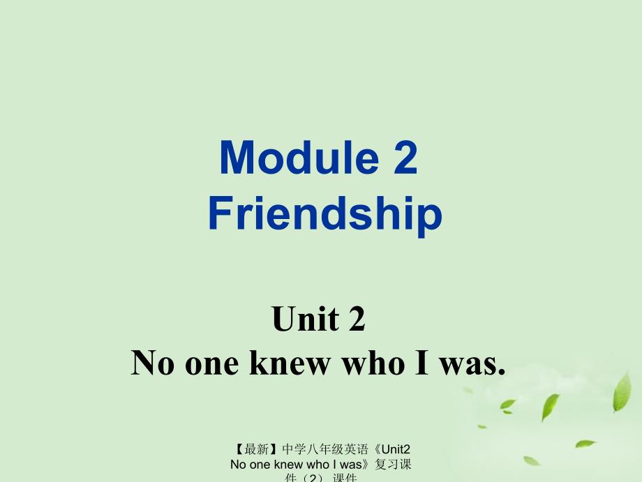 最新八年级英语Unit2NooneknewwhoIwas复习2_第4页