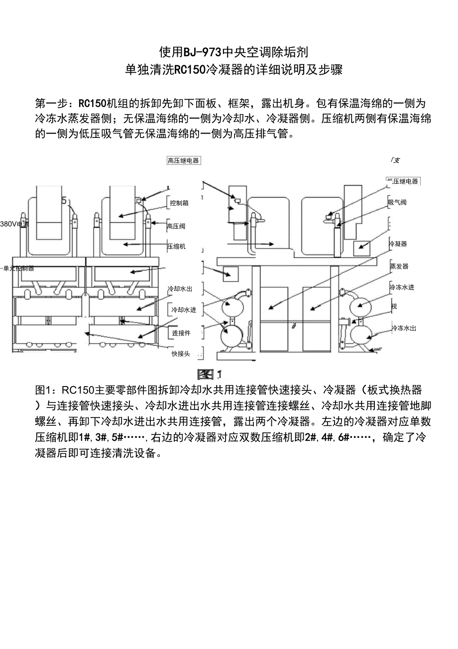 冷水机组清洗除垢详细说明及操作步骤(精)_第1页