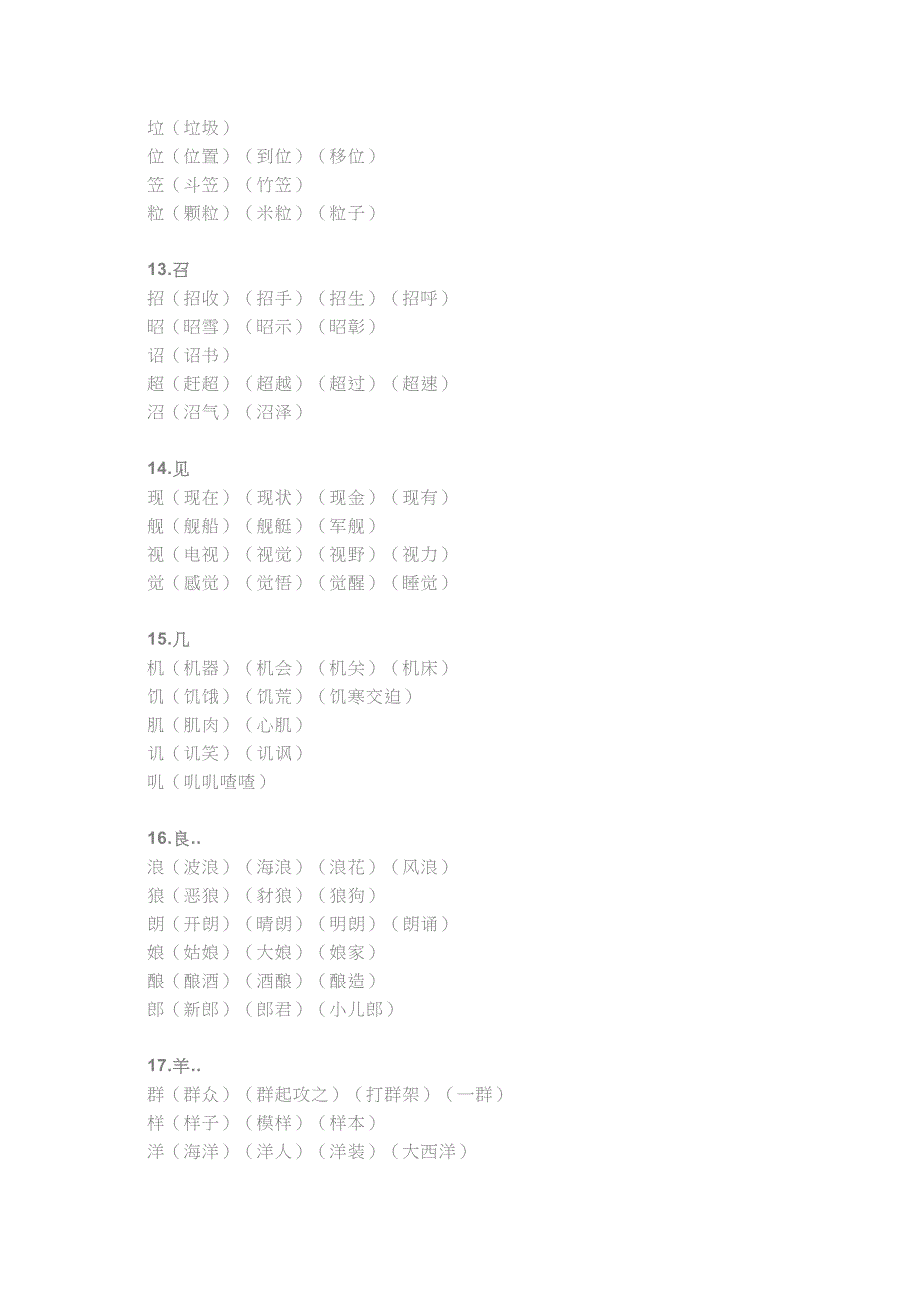 必考“加偏旁组新字”分类汇总.doc_第3页