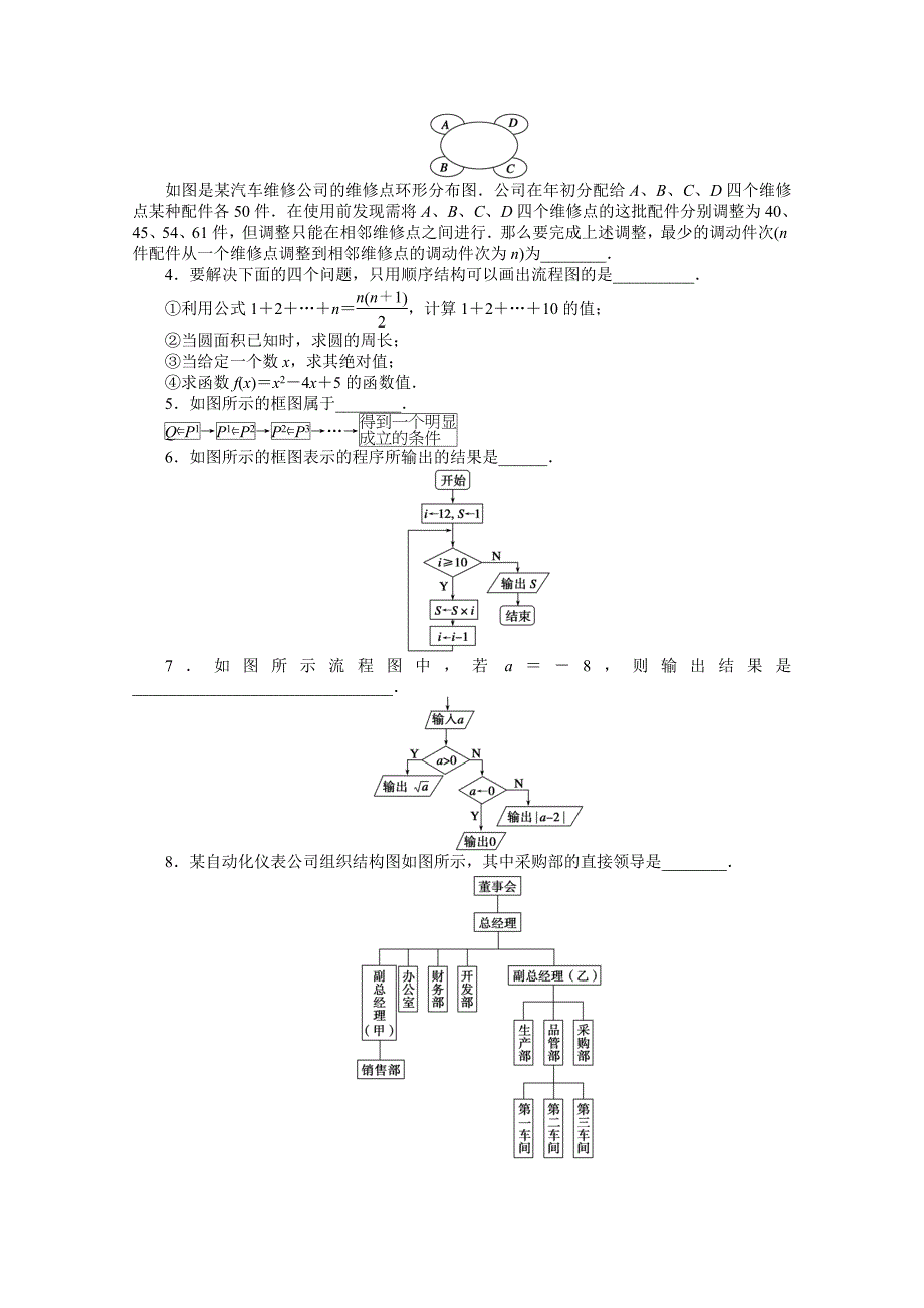 精校版高中数学苏教版选修12习题：第4章 框图 章末检测B_第2页