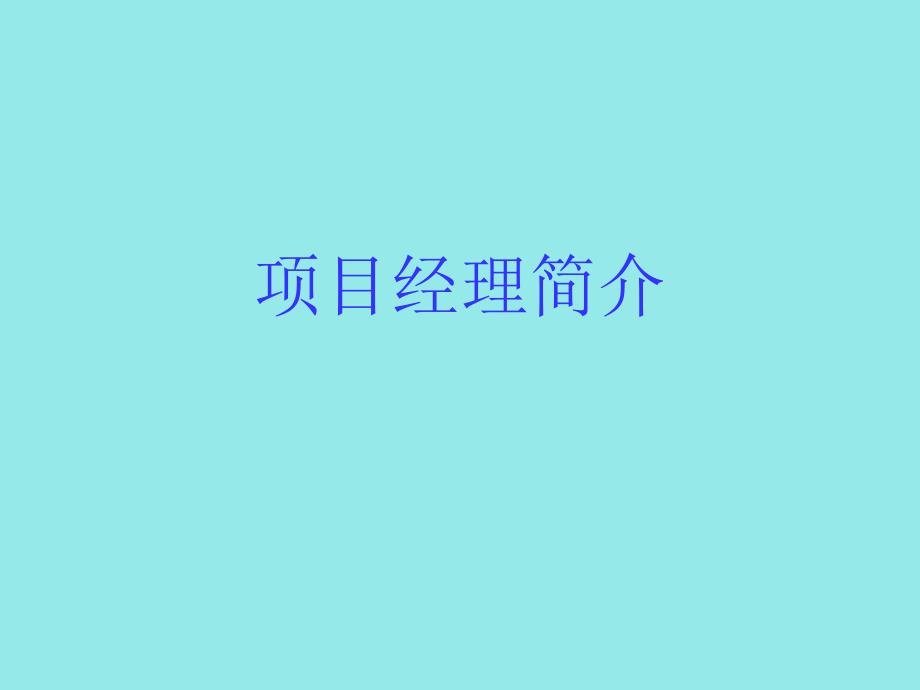 项目经理入门培训资料.ppt_第1页