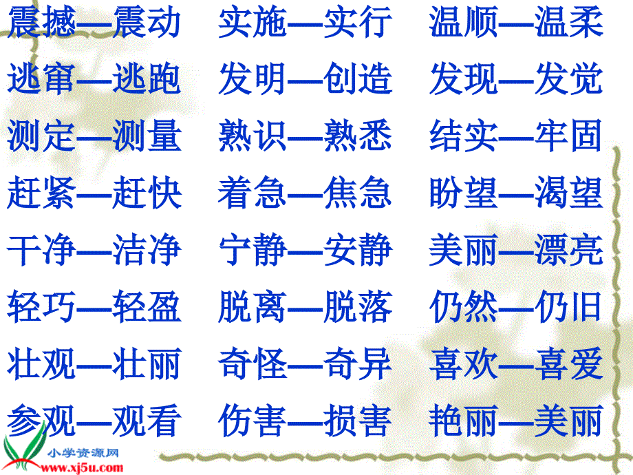 s版三年级下册近义词反义词_第4页