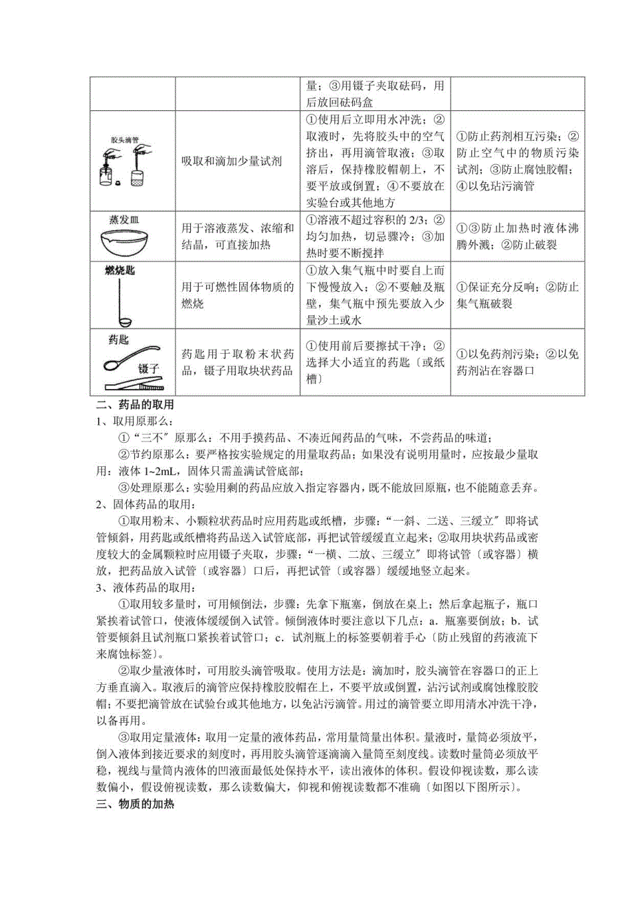 2023中考化学复习—化学实验常用仪器和基本操作及实验探究(含答案)_第2页