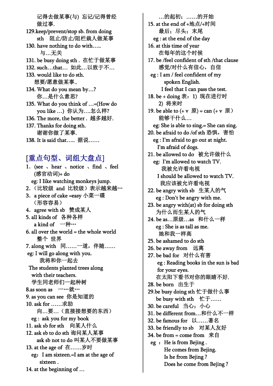 初中英语中考词组大全_第4页