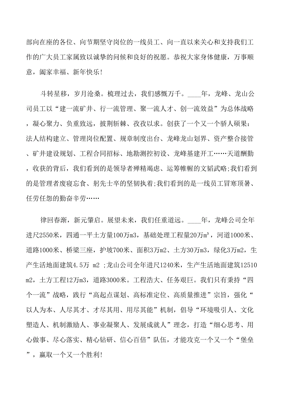 公司董事长新年致辞范文_第3页