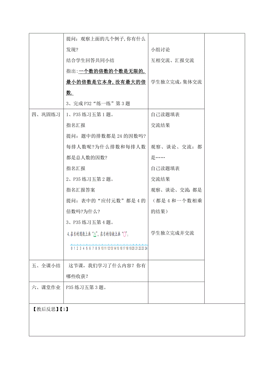 第三单元因数与倍数教案.doc_第4页