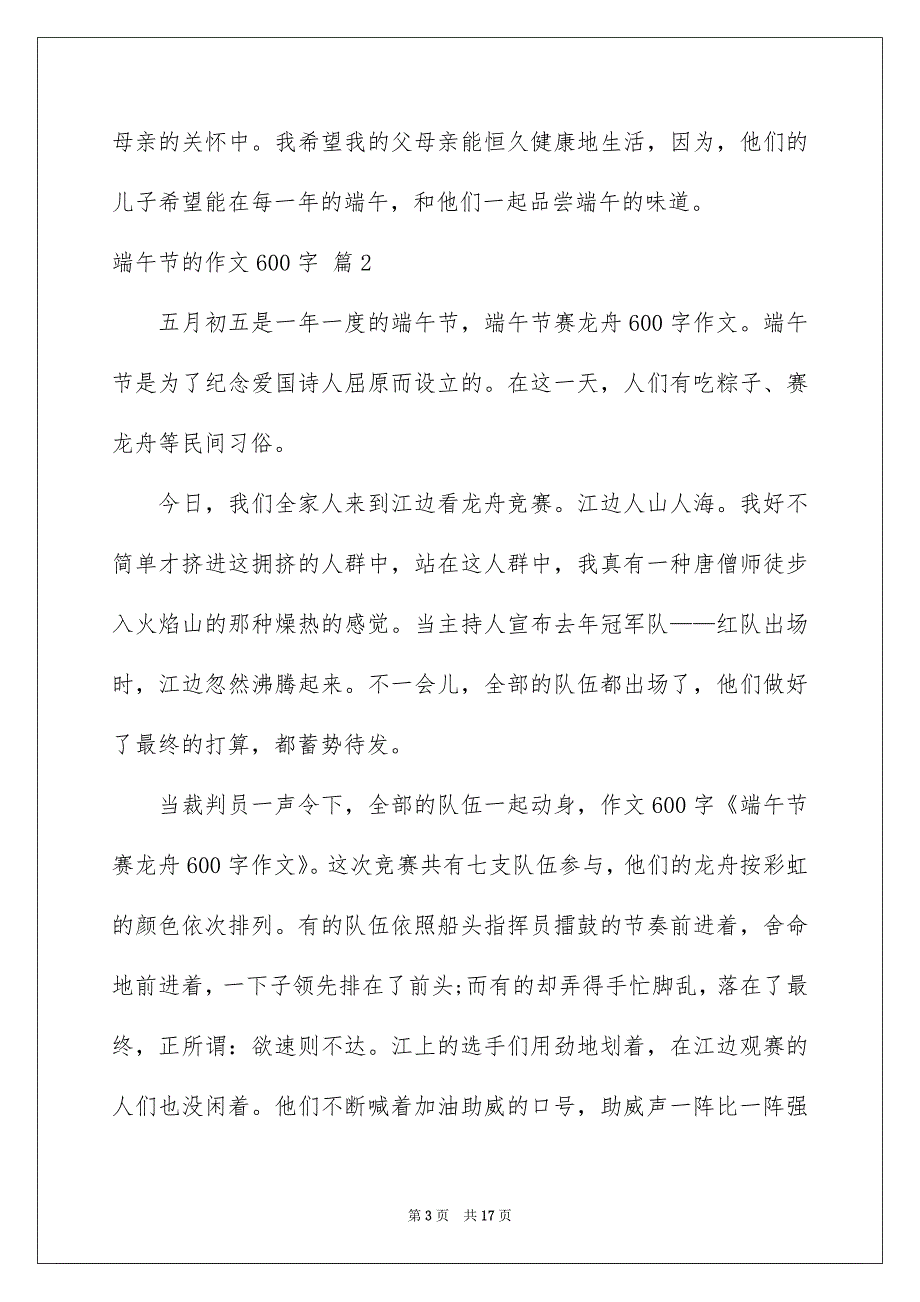 端午节的作文600字汇总九篇_第3页