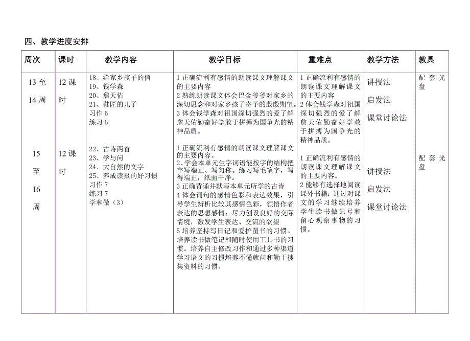 六年级上册教学进度计划.doc_第5页