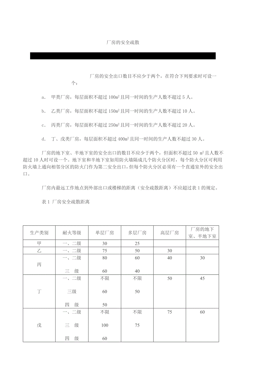 厂房的安全疏散.doc_第1页