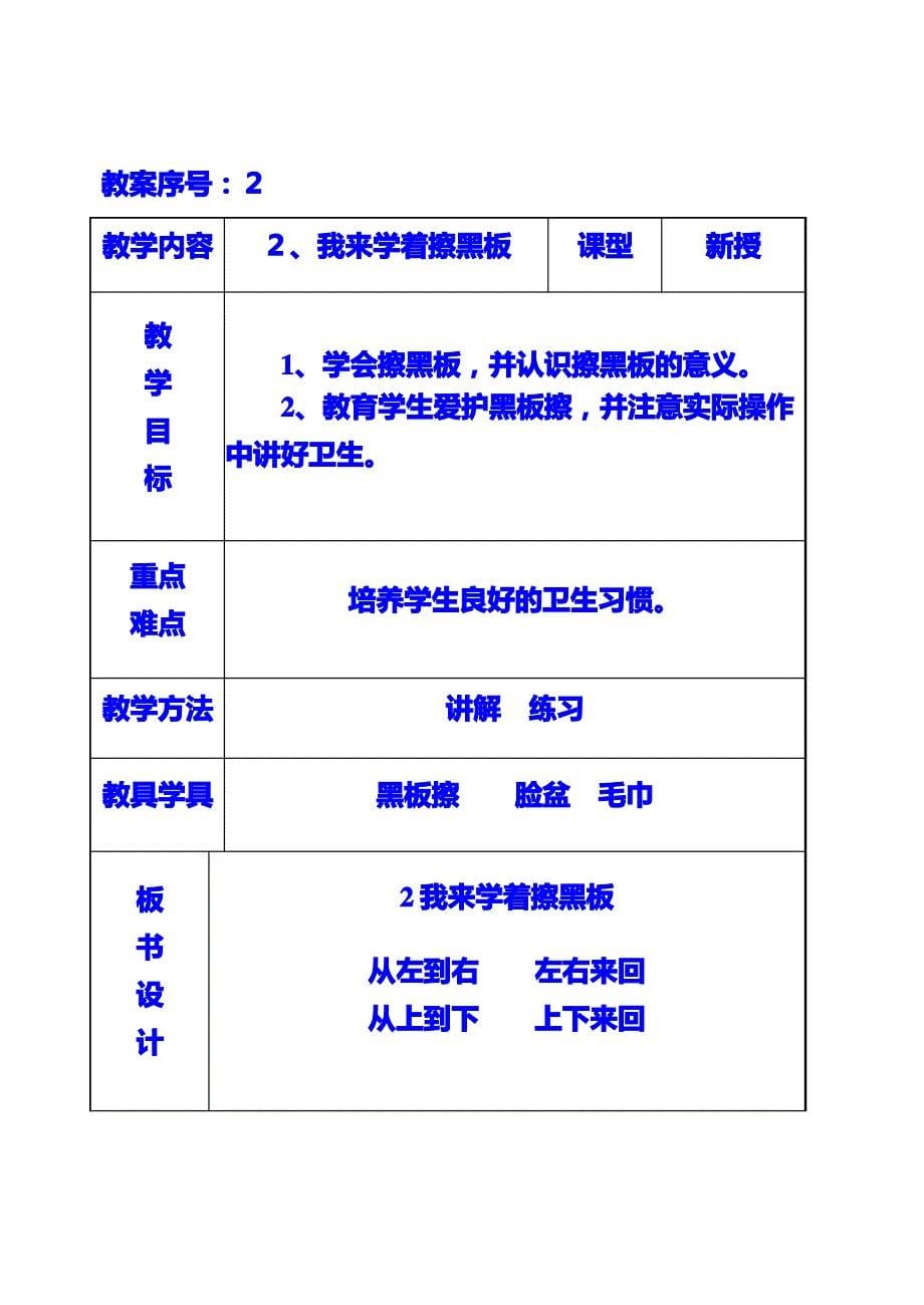 小学劳动第01册教案(人教版)_第5页