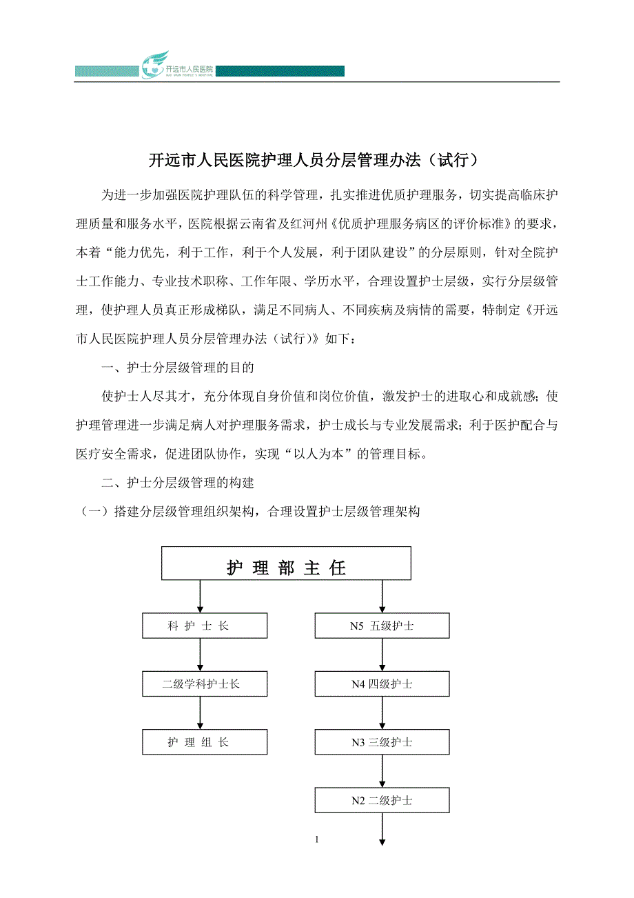 2453731378医院护理人员分层管理办法(试行)_第1页