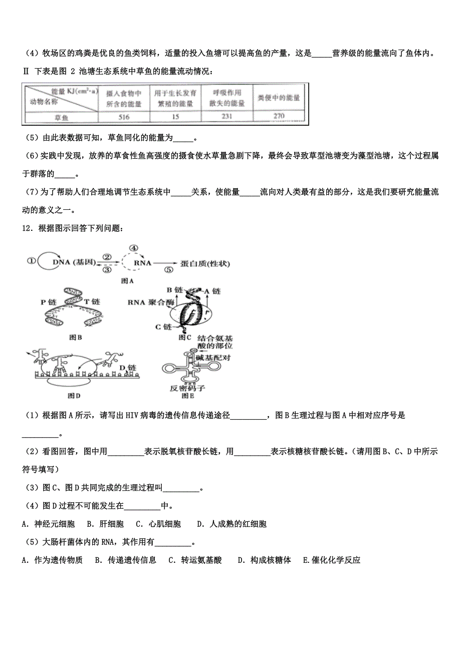 2022学年广东省肇庆第四中学高二生物第二学期期末学业质量监测试题(含解析).doc_第4页