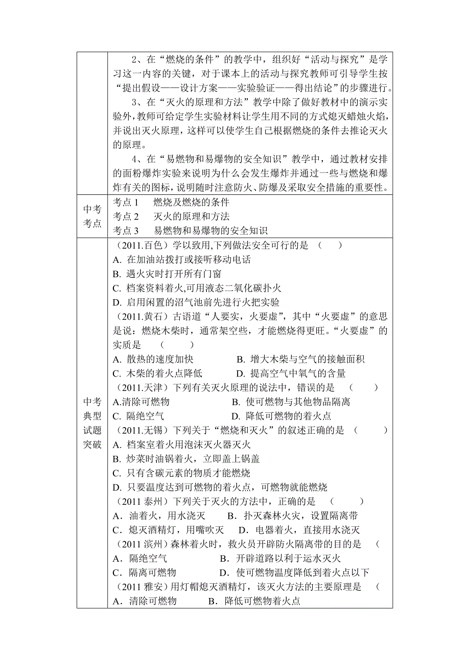 初三各学科分课时教学纲要_第2页