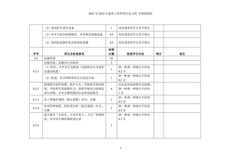 运输管理考评表_第5页