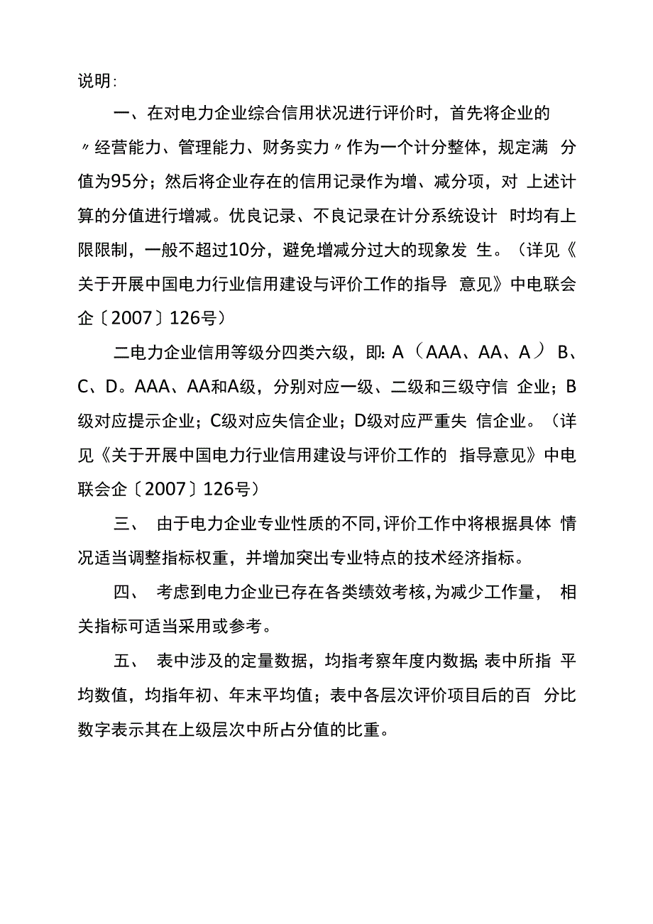 电力行业信用评价指标体系表_第4页